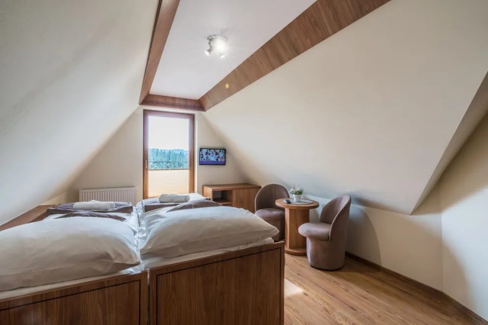 Pokój dwuosobowy z balkonem i widokiem na góry